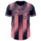 Custom Navy-Medium Pink Gradient Classic Vertical Stripe Authentic Baseball Jersey