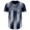 Custom Navy-Silver Gradient Classic Vertical Stripe Authentic Baseball Jersey