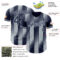 Custom Navy-Silver Gradient Classic Vertical Stripe Authentic Baseball Jersey
