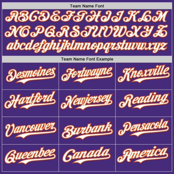 Custom Purple White-Orange Gradient Classic Vertical Stripe Authentic Baseball Jersey