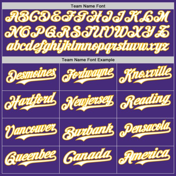 Custom Purple White-Gold Gradient Classic Vertical Stripe Authentic Baseball Jersey