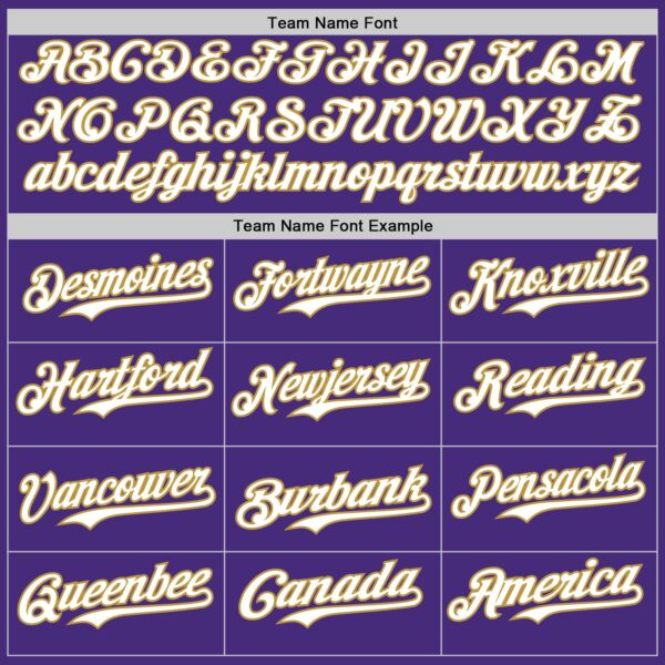 Custom Purple White-Old Gold Gradient Classic Vertical Stripe Authentic Baseball Jersey