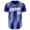 Custom Purple White-Light Blue Gradient Classic Vertical Stripe Authentic Baseball Jersey