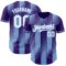 Custom Purple White-Light Blue Gradient Classic Vertical Stripe Authentic Baseball Jersey