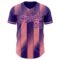 Custom Purple-Medium Pink Gradient Classic Vertical Stripe Authentic Baseball Jersey
