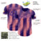 Custom Purple-Medium Pink Gradient Classic Vertical Stripe Authentic Baseball Jersey