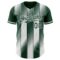 Custom Green-White Gradient Classic Vertical Stripe Authentic Baseball Jersey