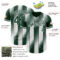 Custom Green-White Gradient Classic Vertical Stripe Authentic Baseball Jersey