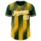 Custom Green White-Gold Gradient Classic Vertical Stripe Authentic Baseball Jersey