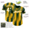 Custom Green White-Gold Gradient Classic Vertical Stripe Authentic Baseball Jersey