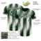 Custom Green Cream-Cream Gradient Classic Vertical Stripe Authentic Baseball Jersey