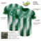 Custom Kelly Green-White Gradient Classic Vertical Stripe Authentic Baseball Jersey