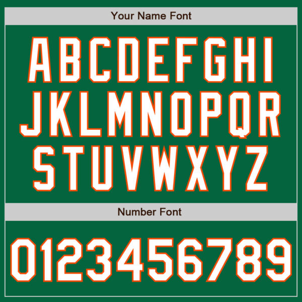 Custom Kelly Green White-Orange Gradient Classic Vertical Stripe Authentic Baseball Jersey