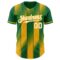 Custom Kelly Green White-Gold Gradient Classic Vertical Stripe Authentic Baseball Jersey