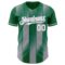 Custom Kelly Green White-Gray Gradient Classic Vertical Stripe Authentic Baseball Jersey