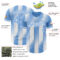 Custom Light Blue-White Gradient Classic Vertical Stripe Authentic Baseball Jersey