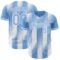 Custom Light Blue-White Gradient Classic Vertical Stripe Authentic Baseball Jersey