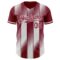 Custom Crimson-White Gradient Classic Vertical Stripe Authentic Baseball Jersey