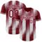 Custom Crimson-White Gradient Classic Vertical Stripe Authentic Baseball Jersey