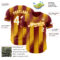 Custom Crimson White-Gold Gradient Classic Vertical Stripe Authentic Baseball Jersey