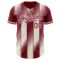 Custom Crimson Cream-Cream Gradient Classic Vertical Stripe Authentic Baseball Jersey