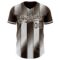 Custom Brown-White Gradient Classic Vertical Stripe Authentic Baseball Jersey