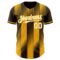 Custom Brown White-Gold Gradient Classic Vertical Stripe Authentic Baseball Jersey