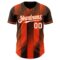 Custom Brown White-Orange Gradient Classic Vertical Stripe Authentic Baseball Jersey