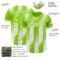 Custom Neon Green-White Gradient Classic Vertical Stripe Authentic Baseball Jersey