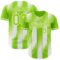 Custom Neon Green-White Gradient Classic Vertical Stripe Authentic Baseball Jersey