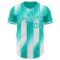 Custom Aqua-White Gradient Classic Vertical Stripe Authentic Baseball Jersey
