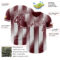Custom Burgundy-White Gradient Classic Vertical Stripe Authentic Baseball Jersey