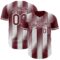 Custom Burgundy-White Gradient Classic Vertical Stripe Authentic Baseball Jersey