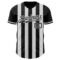Custom Black-White Classic Vertical Stripe Fluid Liquid Texture Authentic Baseball Jersey