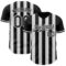 Custom Black-White Classic Vertical Stripe Fluid Liquid Texture Authentic Baseball Jersey