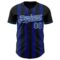 Custom Black Royal-White Classic Vertical Stripe Fluid Liquid Texture Authentic Baseball Jersey