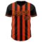 Custom Black-Orange Classic Vertical Stripe Fluid Liquid Texture Authentic Baseball Jersey