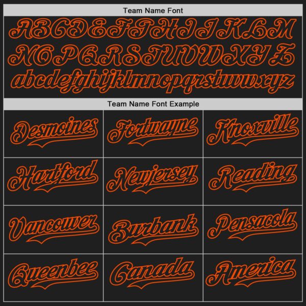 Custom Black-Orange Classic Vertical Stripe Fluid Liquid Texture Authentic Baseball Jersey