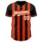 Custom Black White-Orange Classic Vertical Stripe Fluid Liquid Texture Authentic Baseball Jersey