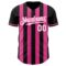 Custom Black White-Pink Classic Vertical Stripe Fluid Liquid Texture Authentic Baseball Jersey