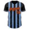 Custom Black Orange-Light Blue Classic Vertical Stripe Fluid Liquid Texture Authentic Baseball Jersey