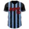 Custom Black Red-Light Blue Classic Vertical Stripe Fluid Liquid Texture Authentic Baseball Jersey