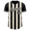 Custom Black Cream-Cream Classic Vertical Stripe Fluid Liquid Texture Authentic Baseball Jersey