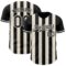 Custom Black Cream-Cream Classic Vertical Stripe Fluid Liquid Texture Authentic Baseball Jersey