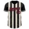 Custom Black Crimson-Cream Classic Vertical Stripe Fluid Liquid Texture Authentic Baseball Jersey