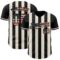 Custom Black Vintage USA Flag-Cream Classic Vertical Stripe Fluid Liquid Texture Authentic Baseball Jersey