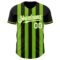 Custom Black White-Neon Green Classic Vertical Stripe Fluid Liquid Texture Authentic Baseball Jersey