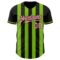 Custom Black Medium Pink-Neon Green Classic Vertical Stripe Fluid Liquid Texture Authentic Baseball Jersey