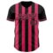 Custom Black-Neon Pink Classic Vertical Stripe Fluid Liquid Texture Authentic Baseball Jersey