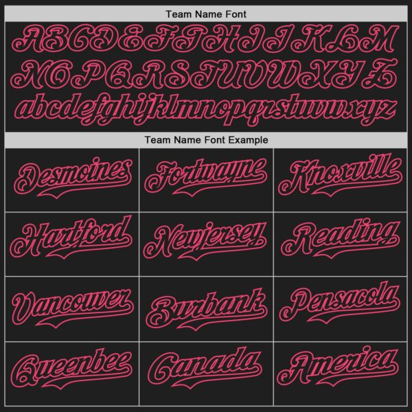 Custom Black-Neon Pink Classic Vertical Stripe Fluid Liquid Texture Authentic Baseball Jersey